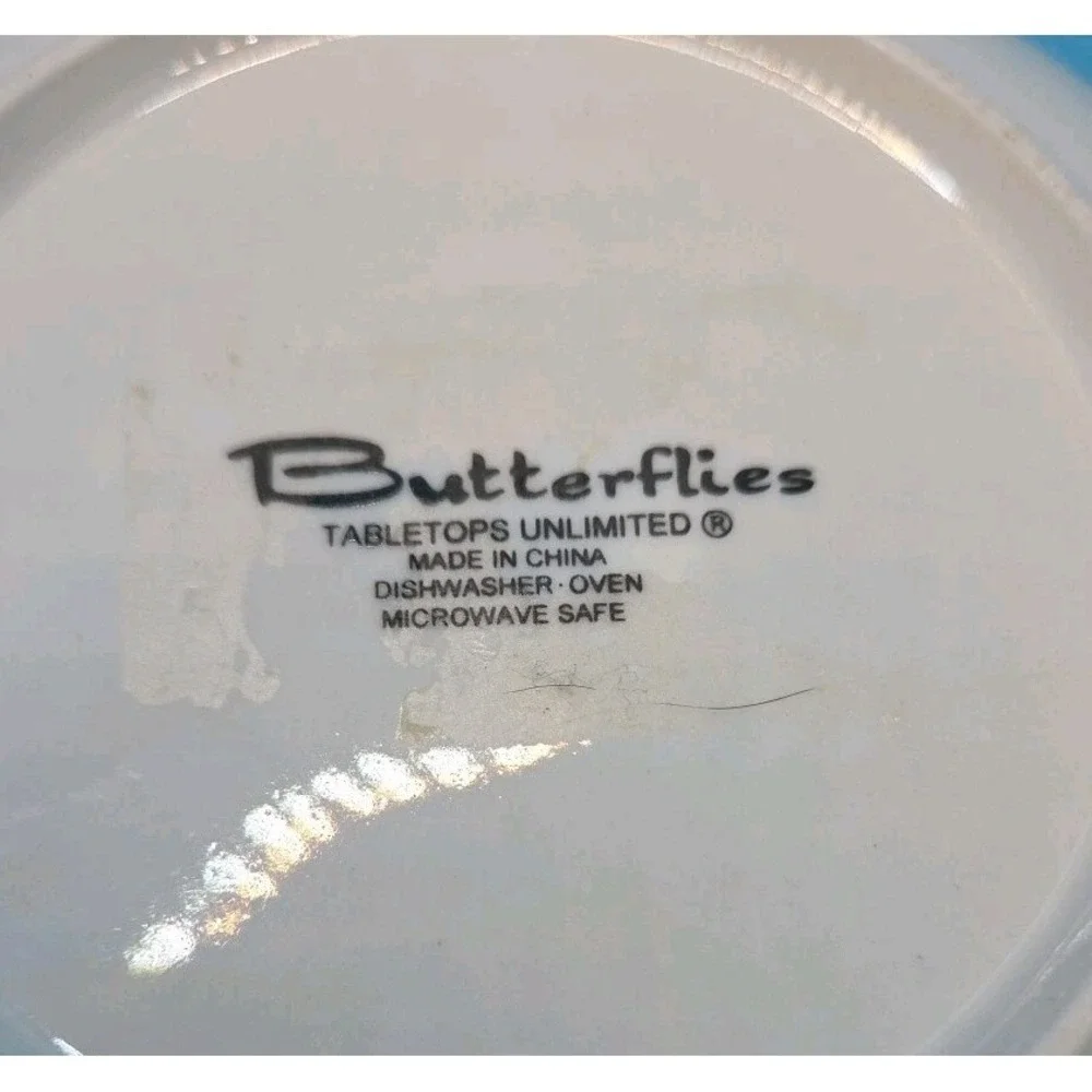 Butterflies Tabletop Unlimited Butterfly‎ Bowl Soup Cereal Salad 8.5